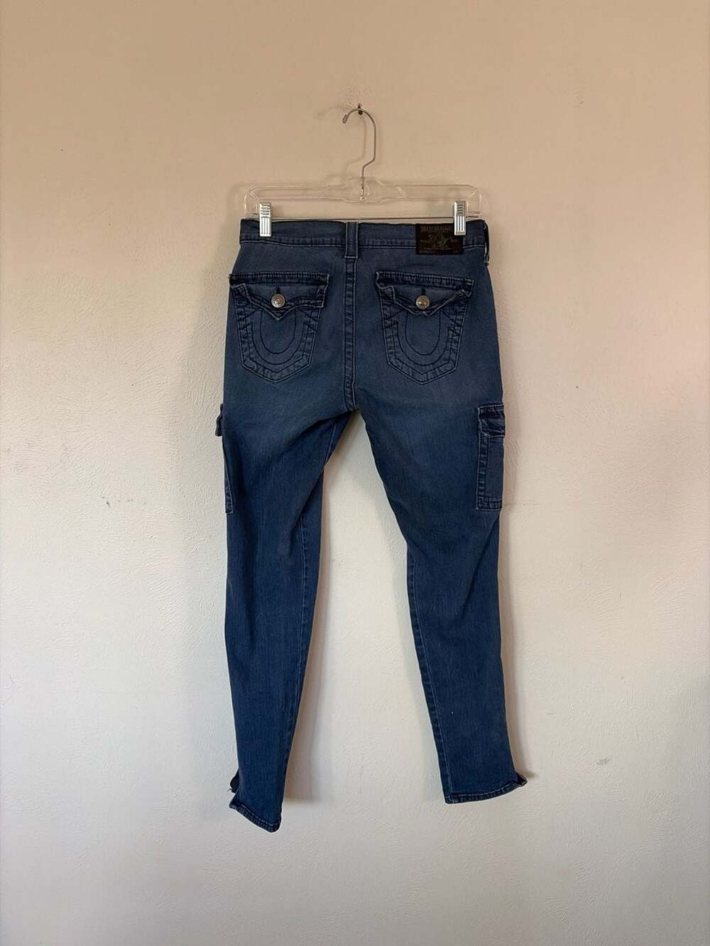 True Religion Krista Women's Skinny Cargo Jeans Size 29 Made in USA